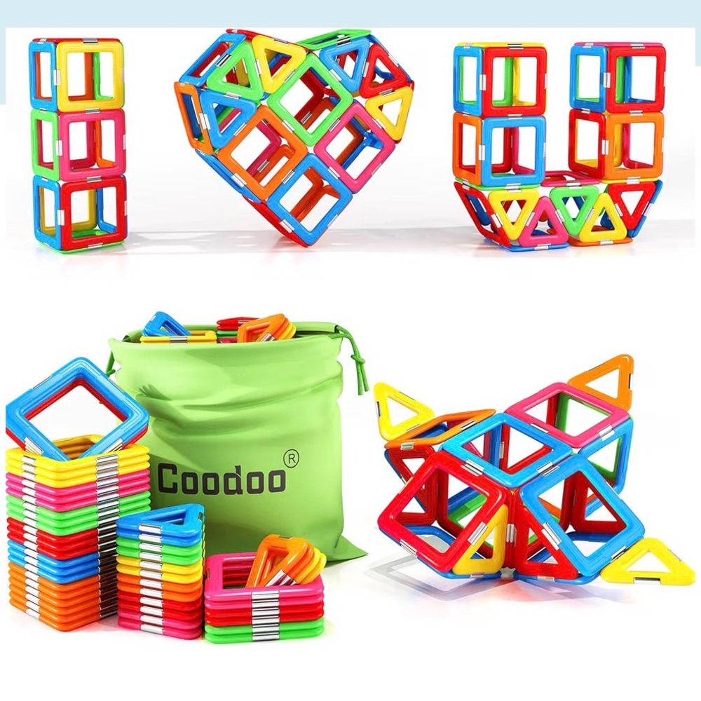 Magnetic Building Blocks Set - Vibrant Colors